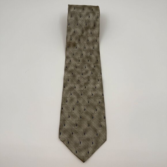 Colours By Alexander Julian Silver & Blue Diamond Silk Made in USA Necktie Tie - Picture 3 of 10